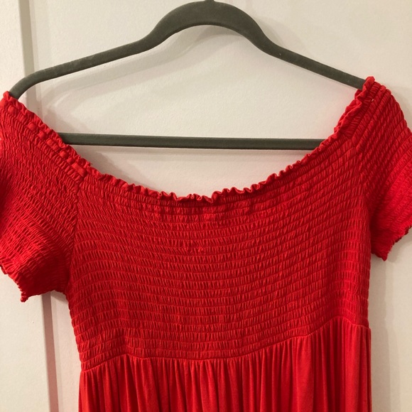 Isabel Maternity by Ingrid & Isabel red shirt Sleeve Maxi Sundress - Picture 3 of 6